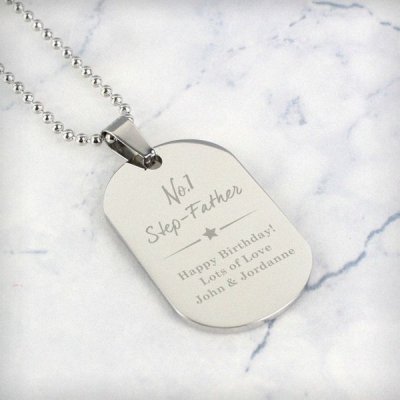 (image for) Personalised No.1 Stainless Steel Dog Tag Necklace