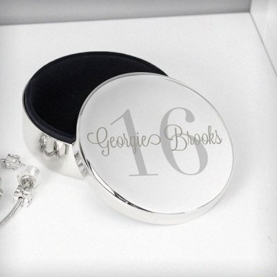 (image for) Personalised Birthday Big Age Round Trinket Box