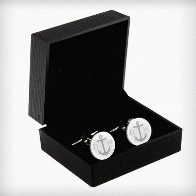 (image for) Personalised Anchor Round Cufflinks