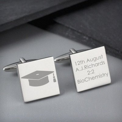 (image for) Personalised Graduation Square Cufflinks