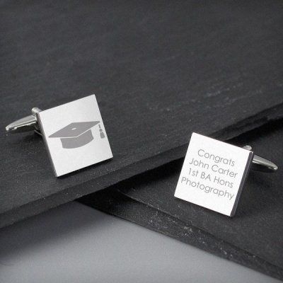 (image for) Personalised Graduation Square Cufflinks