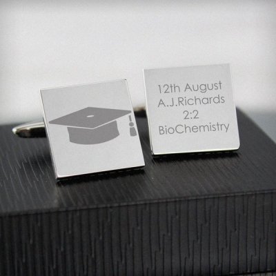 (image for) Personalised Graduation Square Cufflinks