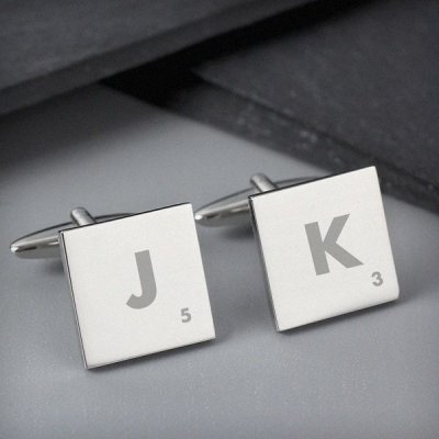 (image for) Personalised Initials and Age Square Cufflinks