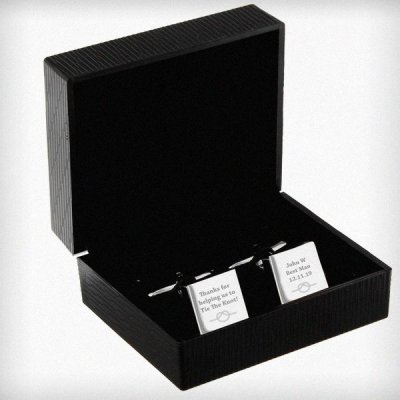 (image for) Personalised Tie the Knot Square Cufflinks