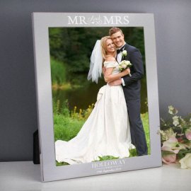 (image for) Personalised Silver Mr & Mrs 8x10 Photo Frame