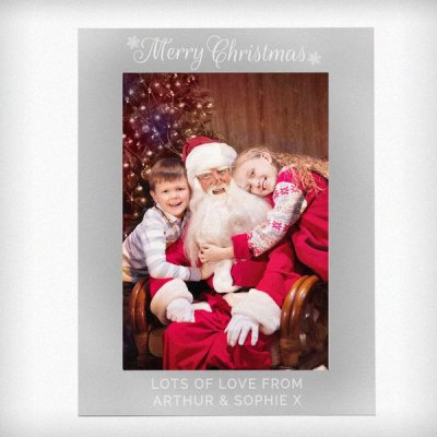 (image for) Personalised Silver 5x7 Merry Christmas Photo Frame