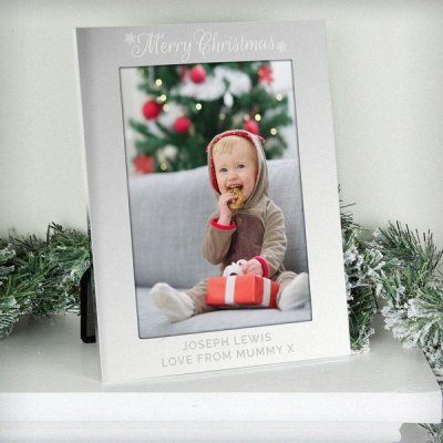 (image for) Personalised Silver 5x7 Merry Christmas Photo Frame