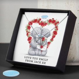 (image for) Personalised Me to You Valentine Sentiment Heart Necklace and Box