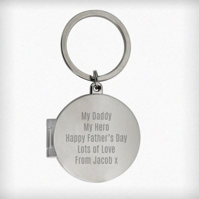 (image for) Personalised Free Text Round Photo keyring