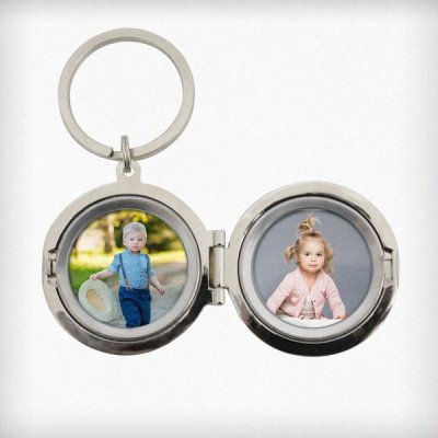 (image for) Personalised Free Text Round Photo keyring