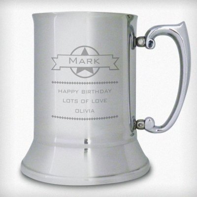 (image for) Personalised Diamond Stainless Steel Tankard