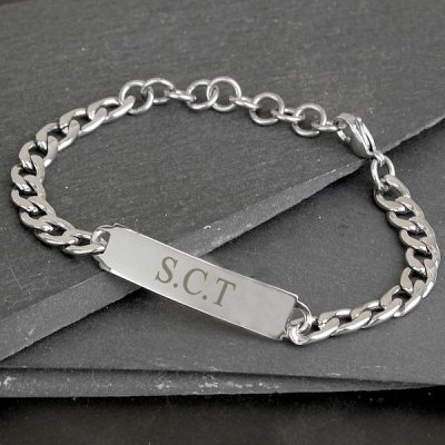 (image for) Personalised Initial Stainless Steel Unisex Bracelet