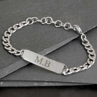 (image for) Personalised Initial Stainless Steel Unisex Bracelet