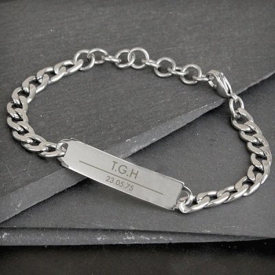 (image for) Personalised Classic Stainless Steel Unisex Bracelet