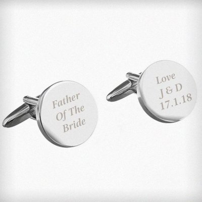 (image for) Personalised Any Message Round Cufflinks