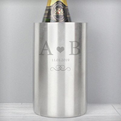 (image for) Personalised Monogram Stainless Steel Wine Cooler