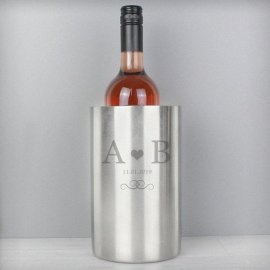 (image for) Personalised Monogram Stainless Steel Wine Cooler