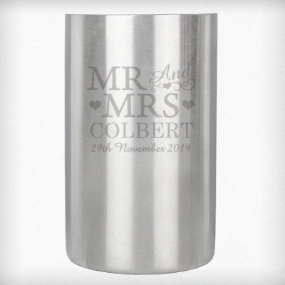 (image for) Personalised Mr & Mrs Wine Cooler