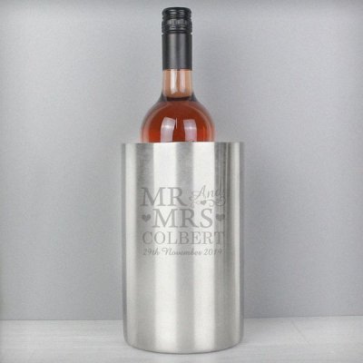 (image for) Personalised Mr & Mrs Wine Cooler