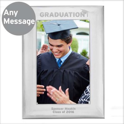 (image for) Personalised Silver 4x6 Graduation Photo Frame