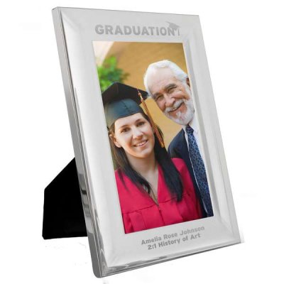 (image for) Personalised Silver 4x6 Graduation Photo Frame