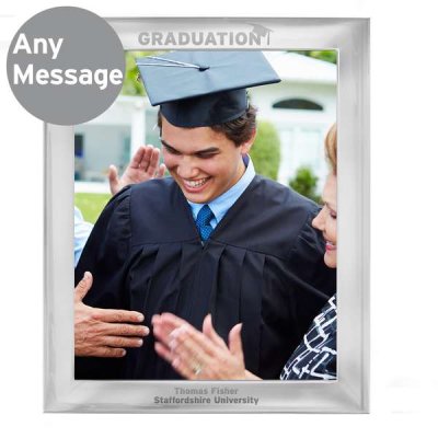 (image for) Personalised Silver 10x8 Graduation Photo Frame