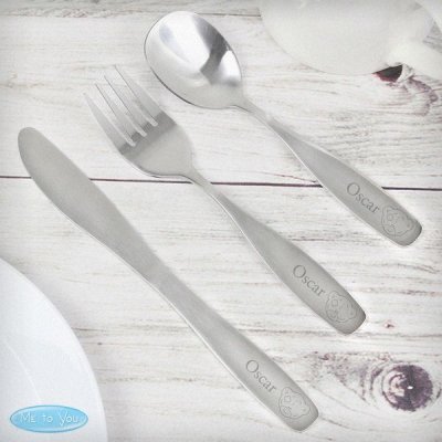 (image for) Personalised Tiny Tatty Teddy 3 Piece Cutlery Set