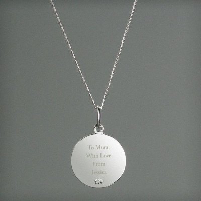 (image for) Personalised Sterling Silver & 9ct Gold St. Christopher Necklace