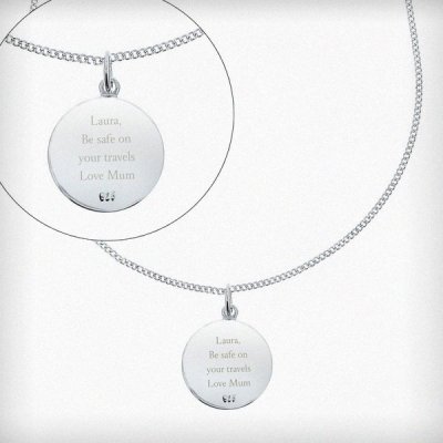 (image for) Personalised Sterling Silver & 9ct Gold St. Christopher Necklace