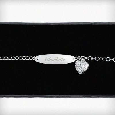 (image for) Personalised Children's Sterling Silver and Cubic Zirconia Bracelet