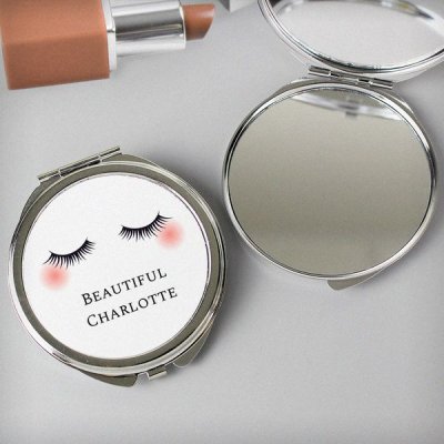 (image for) Personalised Eyelashes Compact Mirror