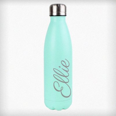 (image for) Personalised Mint Green Metal Insulated Drinks Bottle