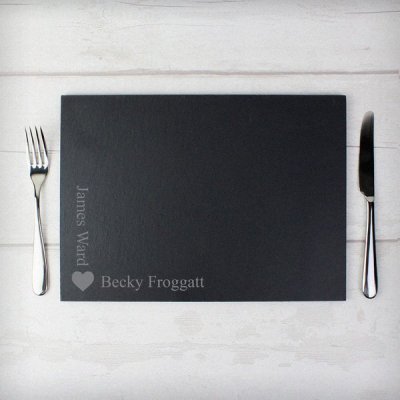 (image for) Personalised Heart Motif Slate Board