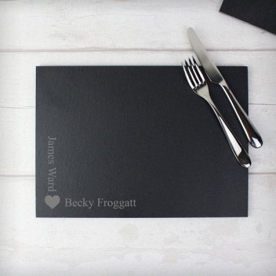 (image for) Personalised Heart Motif Slate Board