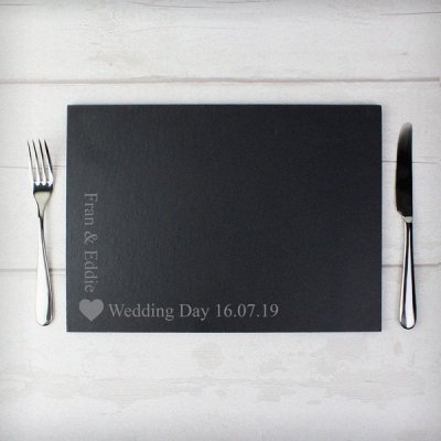 (image for) Personalised Heart Motif Slate Board