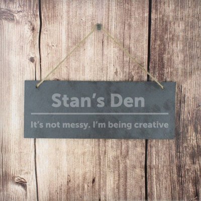 (image for) Personalised Bold Design Hanging Slate Plaque