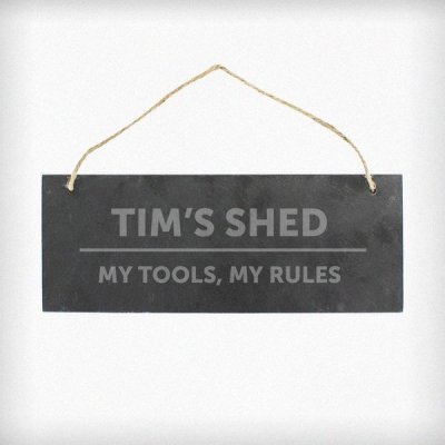 (image for) Personalised Bold Design Hanging Slate Plaque