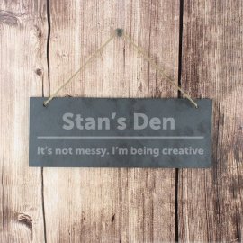 (image for) Personalised Bold Design Hanging Slate Plaque