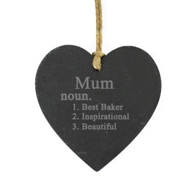 (image for) Personalised Word Definition Slate Heart Decoration