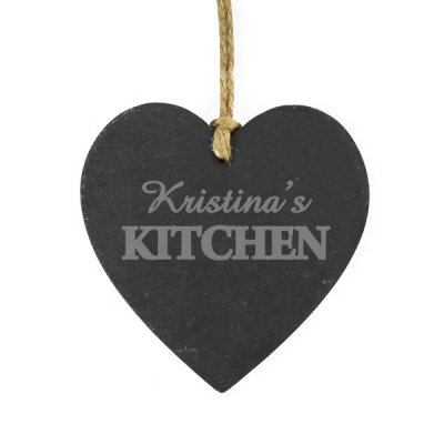 (image for) Personalised Kitchen Slate Heart