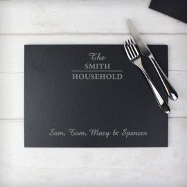 (image for) Personalised Family Slate Placemat