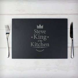 (image for) Personalised King of the Kitchen Slate Cheeseboard