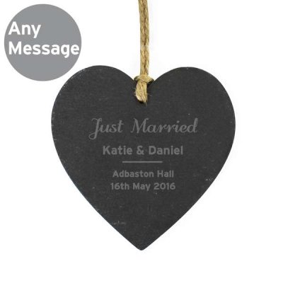 (image for) Personalised Classic Slate Heart Decoration