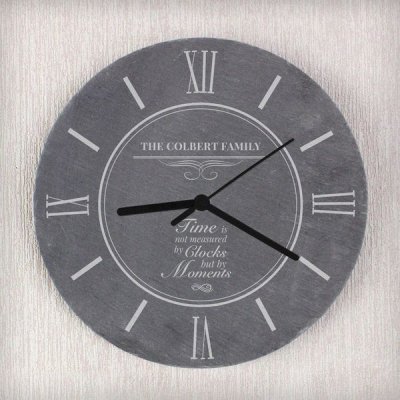 (image for) Personalised Moments Slate Clock