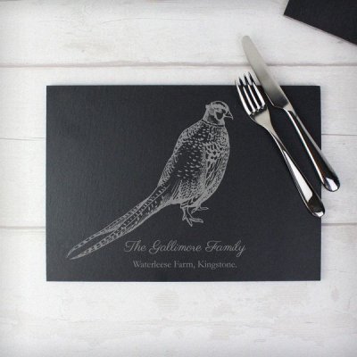 (image for) Personalised Pheasant Slate Placemat