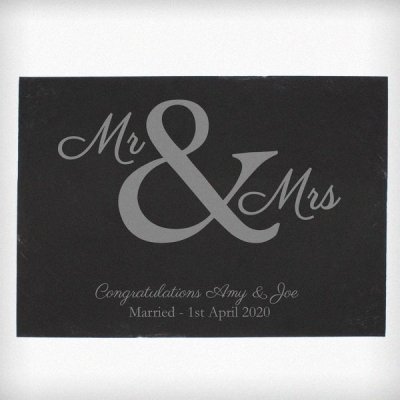 (image for) Personalised Mr & Mrs Slate Placemat