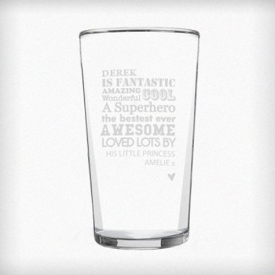 (image for) Personalised He is...Pint Glass