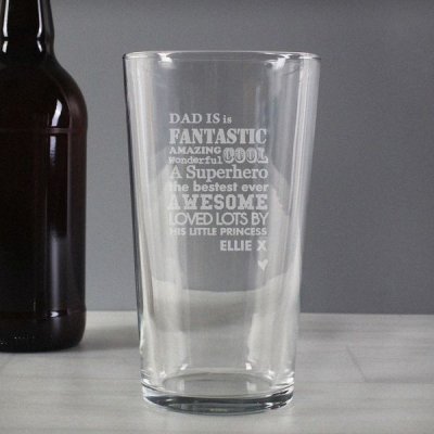 (image for) Personalised He is...Pint Glass