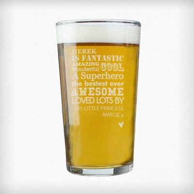 (image for) Personalised He is...Pint Glass