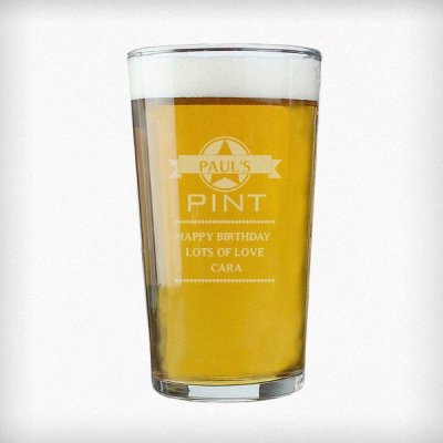 (image for) Personalised Diamond Pint Glass